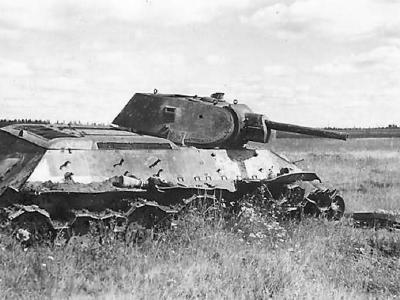 knocked out soviet tank T-34 2