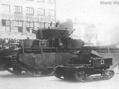 One of the first T-35 tanks and T-27 Charkov November 1st, 1933