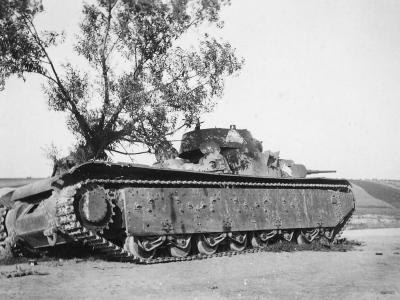 Abandoned T-35 tank of the 68th Tank Regiment of Red Army
