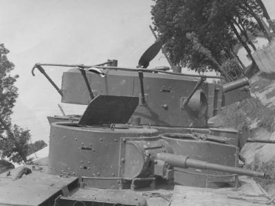 Details of the turret of Soviet tank T-35