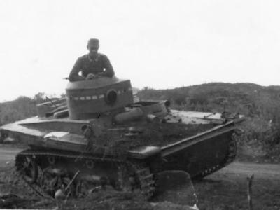abandoned Soviet T-37 Amphibious Light Tank