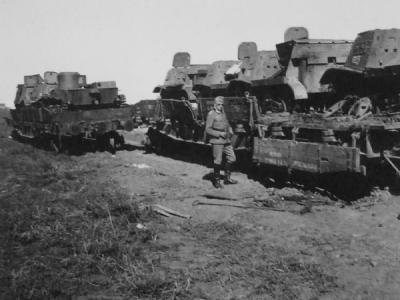 Soviet amphibious tanks T-38