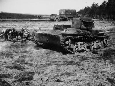 knocked out tank T-38