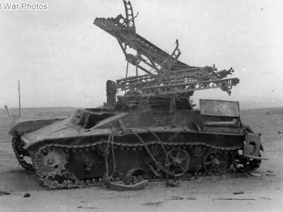 destroyed BM-8-24 Katyusha
