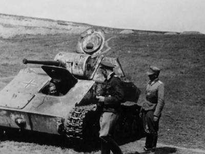 T-70 captured soviet light tank – beute tank with balkenkreuz